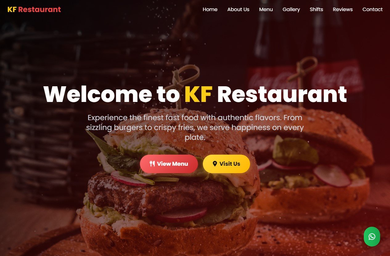 KF Fast Food & Restaurant – Website Design & Development